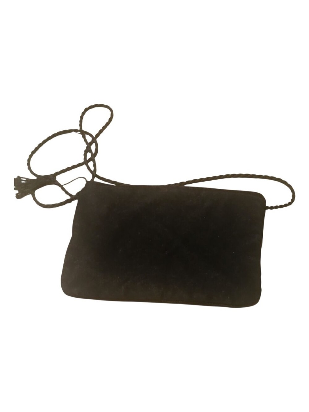 Velvet Cross Body Small Purse | Embroidered Flowers - Picture 3 of 10